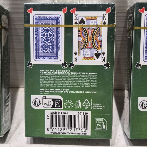 Playing card set new, pack of 8