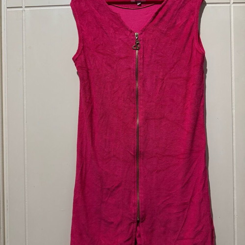 Amelie women's terry beach dress like new, fuchsia, size L