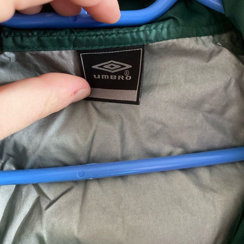 Umbro windbreaker waterproof jacket used, green, size XS
