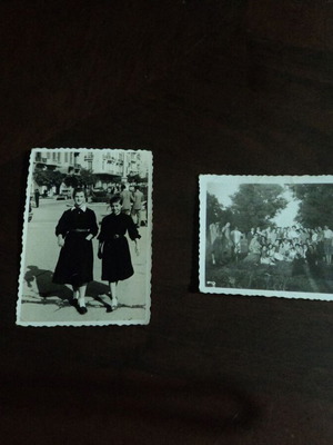 Thessaloniki 1953 photos of schoolgirls used, 2 pieces