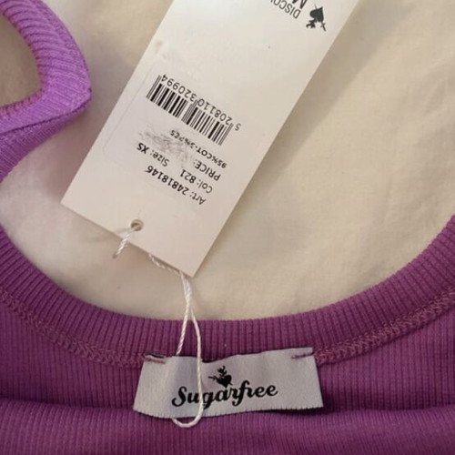 SugarFree top new, purple, size XS