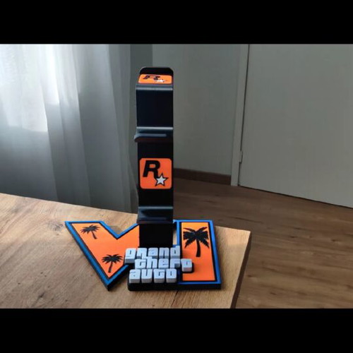 Grand Theft Auto controller and headset stand for PS5