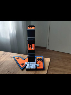 Grand Theft Auto controller and headset stand for PS5