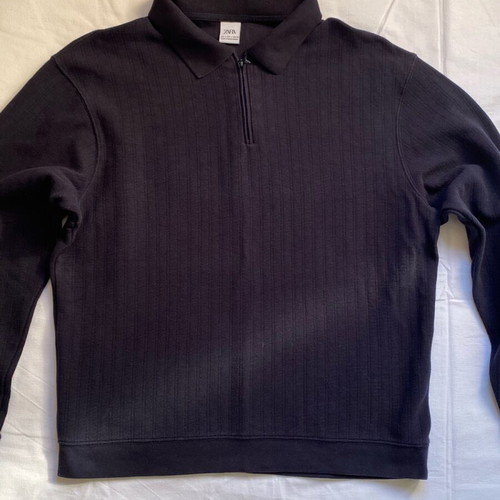Zara shirt with collar size L like new, black