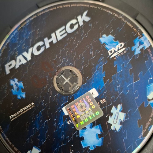 Paycheck DVD used with Greek subtitles