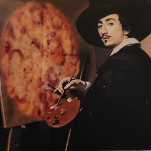 Handmade Food is art sticker new, digital art collage