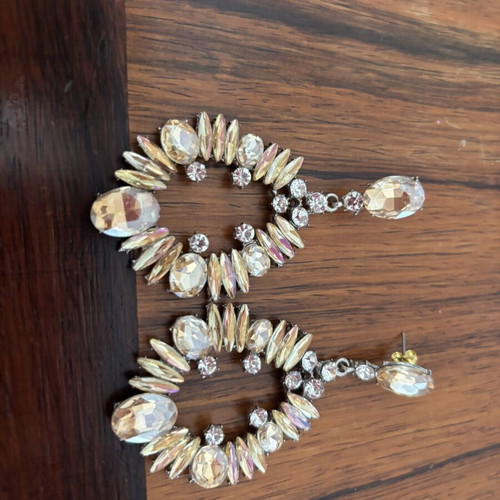 Earrings impressive, like new, pink