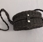 Pull & Bear round black straw bag