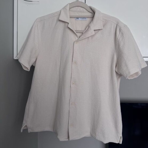 Zara men's beige shirt, size M