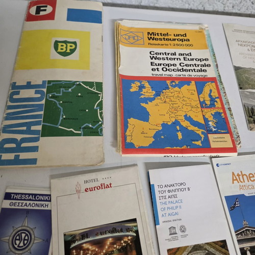 Maps and travel guides used from Greece and abroad