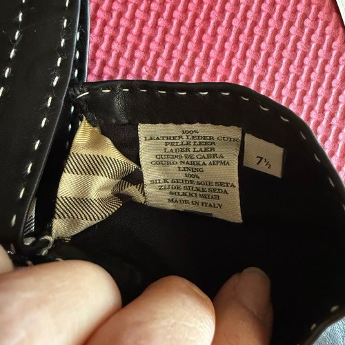 Leather gloves Burberry new with tag, black