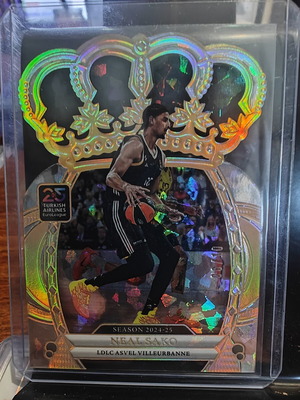 2024-25 Panini Crown Royale EuroLeague Basketball Neal Sako #5 Gold Crystal card