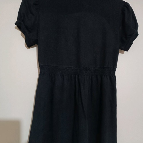 Jelo black blouse short sleeve wrap style like new