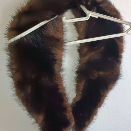Fox fur women's collar used, natural fur