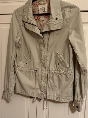 H&M spring jacket used, beige, size S