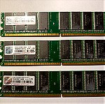  Τρείς μνήμες 512 MB DDR400 DIMM 2.5-3-3
