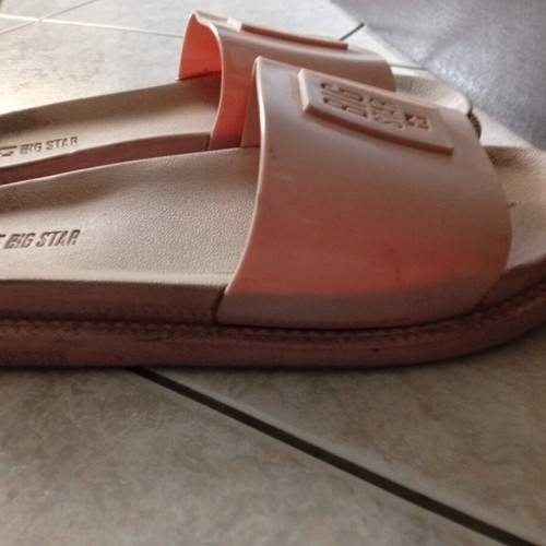 Big Star platform slippers used, powder pink size 41