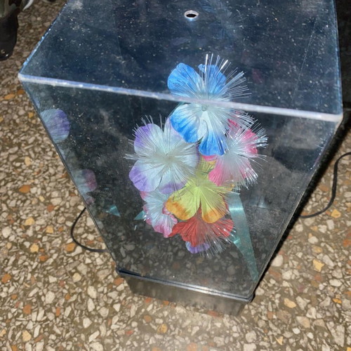 Optical fiber light with wind-up music new, decorative