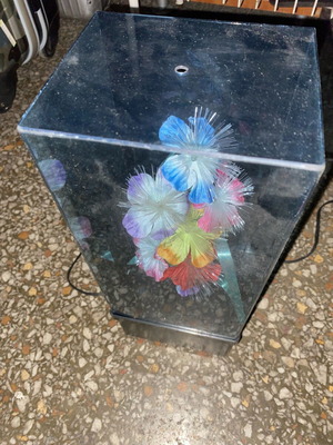 Optical fiber light with wind-up music new, decorative