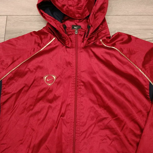 Nike Retro Shiny Windbreaker Jacket Y2K used, red with hood