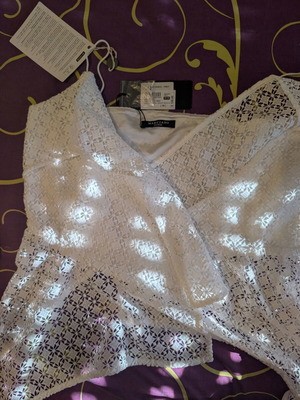 Guess Marciano top new, white, side tie, size 38