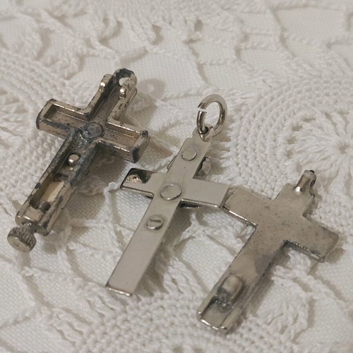 Cross amulet set used, 3 pieces from Jerusalem