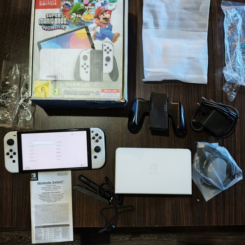 Nintendo Switch OLED Super Mario Bros Wonder Edition used console bundle