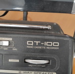 Sharp QT-100 radio cassette player black retro boombox like new
