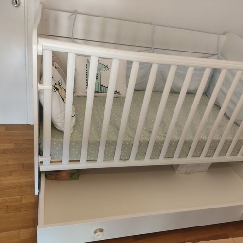 Lorelli Dream 70x140 multifunctional baby cot white with mattress like new