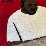 Χειροποίητο χαλί Kendrick Lamar καινούργιο 70x70cm