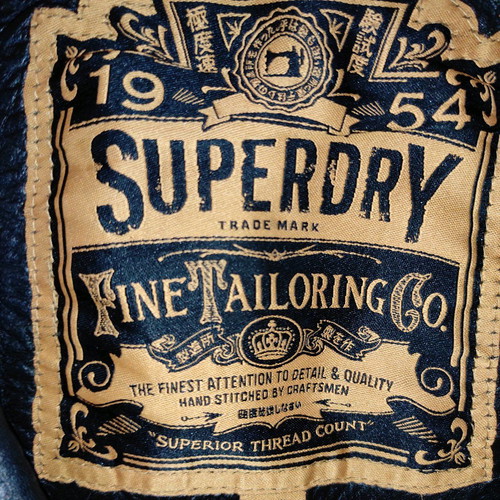 Superdry Women's Black Leather Jacket Size M Used