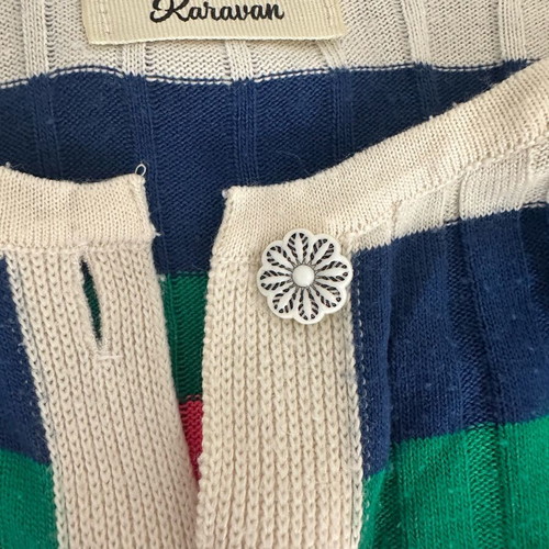 Karavan colorful knitted cardigan one size like new
