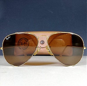 Ray Ban Bausch & Lomb 58-14 Gold/Brown Aviator Pilot US Made γυαλιά ηλίου με θήκη