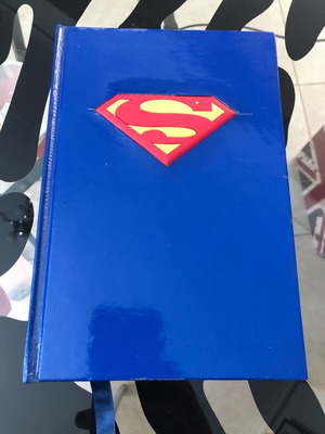Superman notebook with embossed S logo hardcover 20x15cm new