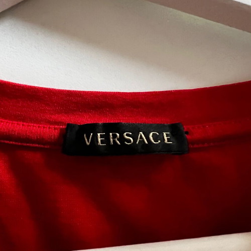 Versace short-sleeve red blouse like new, size L