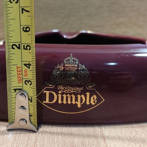 Dimple Scotch Whisky Ceramic Ashtray used, vintage promotional
