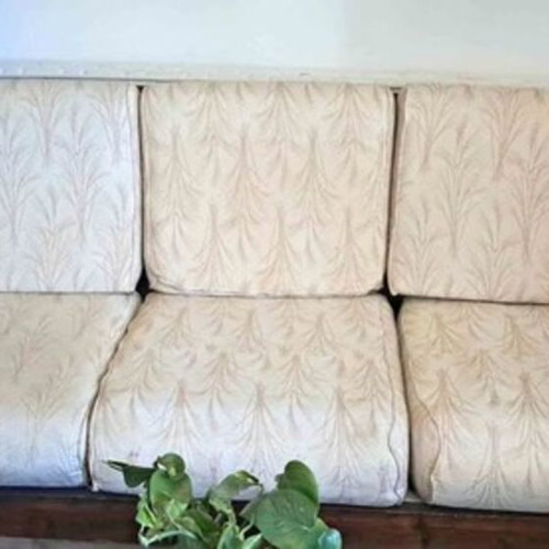 Solid wood living room set with 2 sofas