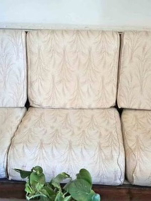 Solid wood living room set with 2 sofas