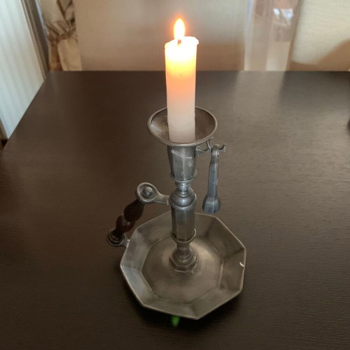 Antique pewter candlesticks 95% used, set of 2 pieces