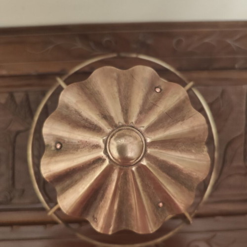 Old brass oil lantern with glass, 60+ years