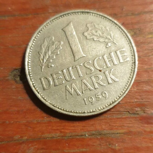 1 Deutsche Mark 1959 used, extra fine