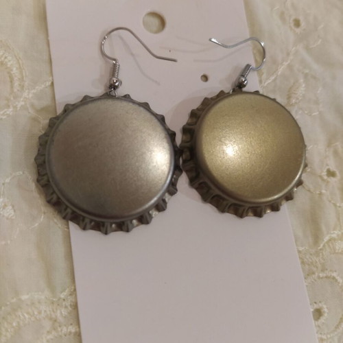 Butterfly Map Bottle Cap Earrings new, colorful