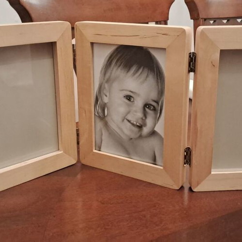 Wooden triptych frame new from Prenatal