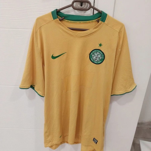 Celtic Glasgow 2008 2009 Away Football Shirt Jersey Yellow Nike used size L