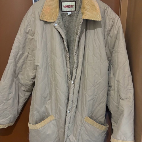 Unisex jacket used, gray and beige, size XL