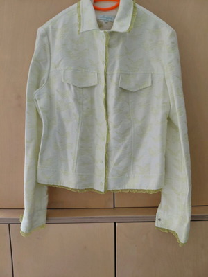 Lucifair jacket size 48 white-yellow with organza details like new