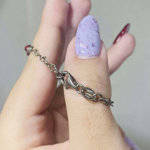 925 silver bracelet with ladybugs