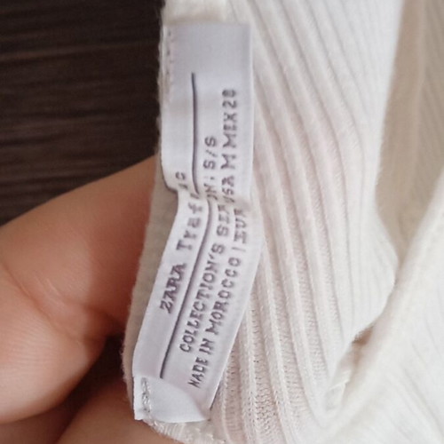 Zara women's bodysuit with open back, like new, white, size S
