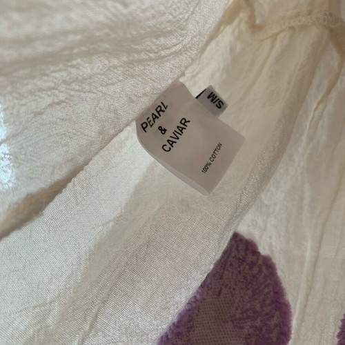 Pearl and Caviar Boho Dress new, 100% cotton with lilac details