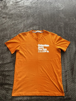 Calvin Klein men's short-sleeve T-shirt orange size L new